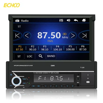 

Autoradio DC 12V universal 1 DIN 7 inch Touch Screen Car MP5 Player Bluetooth Mirrorlink Stereo Retractable Radios AM FM radio