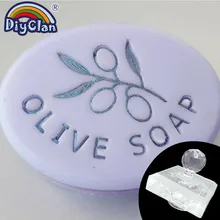 Ручной работы оливковая ветка мыло изготовление штамп DIY прозрачный Оливковый лист натуральный органический стеклянный мыло печать с ручкой акриловые Главы на заказ