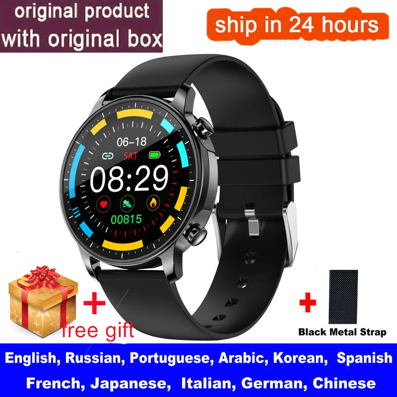 New V23 Smart Watch Women Men Full Screen Touch IP67 Waterproof Heart Rate Blood Monitor for iOS Android Sport Smartwatch 