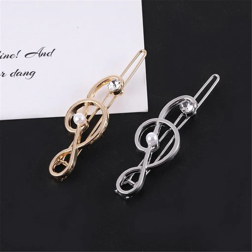 Hair clip Barrettes Crystal Shape Music Note Hairgrip Hair Styling Accessories Jewelry Tools