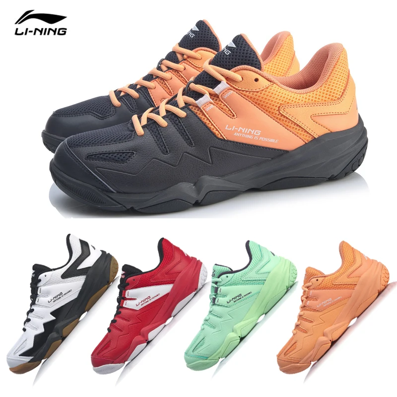Мужские дышащие Нескользящие кроссовки Li-Ning спортивная обувь для бадминтона с