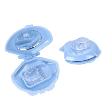 

Lovely Silicon Anti Snore Stop Snoring Nose Clip Sleep Stop Snoring Tray Sleeping Aid Apnea Guard Night Device with mirror box