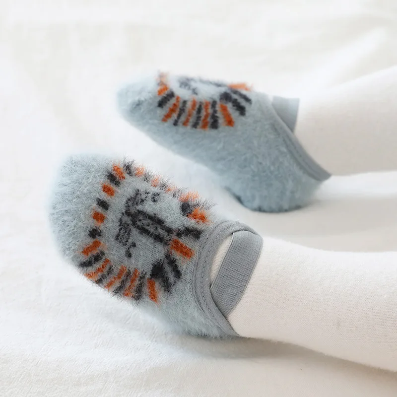 

Anti Slip Baby Sock Toddler Cartoon Floor Socks Unisex Autumn Winter Suede Yarn Warmer Sock Newborn Children Soft Socks