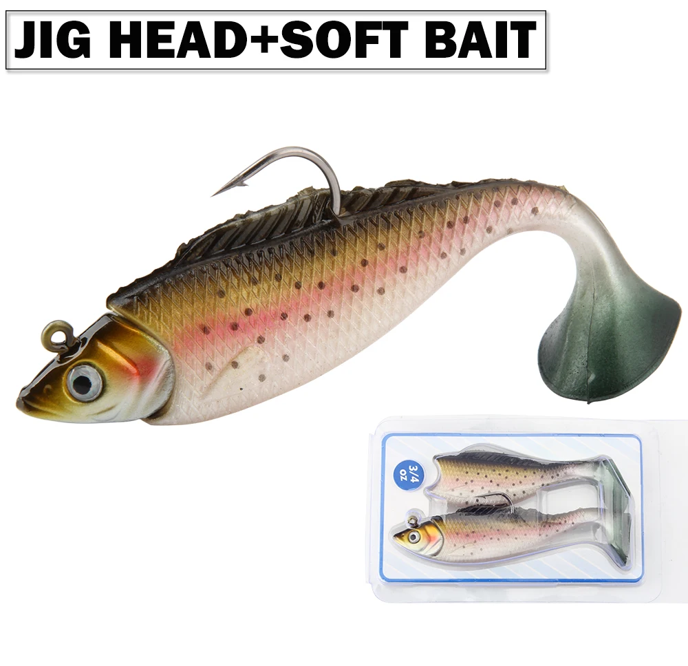 Spinpoler 3D Paddletail Swimbait с джиг-крюком Combo мягкость долговечность 11 см 27,5 г плавающие наживки рыболовные снасти Pesca