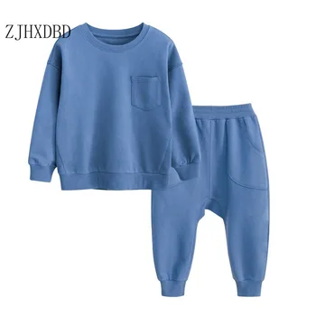 

Baby Boys Clothes Kids Solid T Shirt Tops+ Pants Pajamas Sleepwear Outfits Boy Set Kids Clothing Two-piece Suit Home Wear Sets