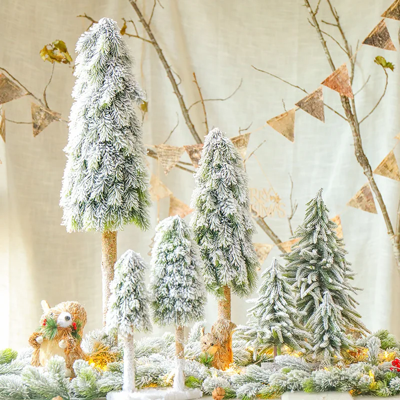 

Artificial Snow Christmas Tree Snow-covered Christmas Tree Hotel Shopping Mall Window Christmas Atmosphere Decorations navidad