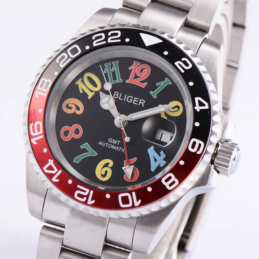 black dial digital watch