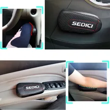 Для Fiat Sedici 1 шт., карбоновая кожа, авто подушка для ног, наколенник, Автомобильный Дверной рычаг, автомобильные аксессуары, защита для автомобиля