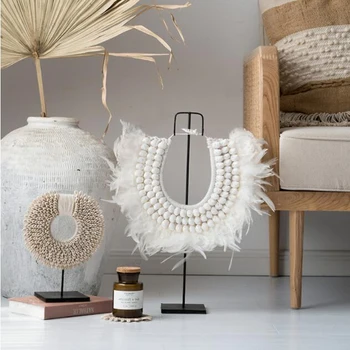 

Free Shipping(1pcs/lot)Handmade Customized Shell&Feather Hanging Crafts Natural Shell Beach Wedding Decor Sofa Background