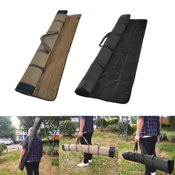 

Fishing Pole Bag, Heavy Duty Oxford Cloth Portable Rod Case for Folding Rod Storage Carrier 130x9cm
