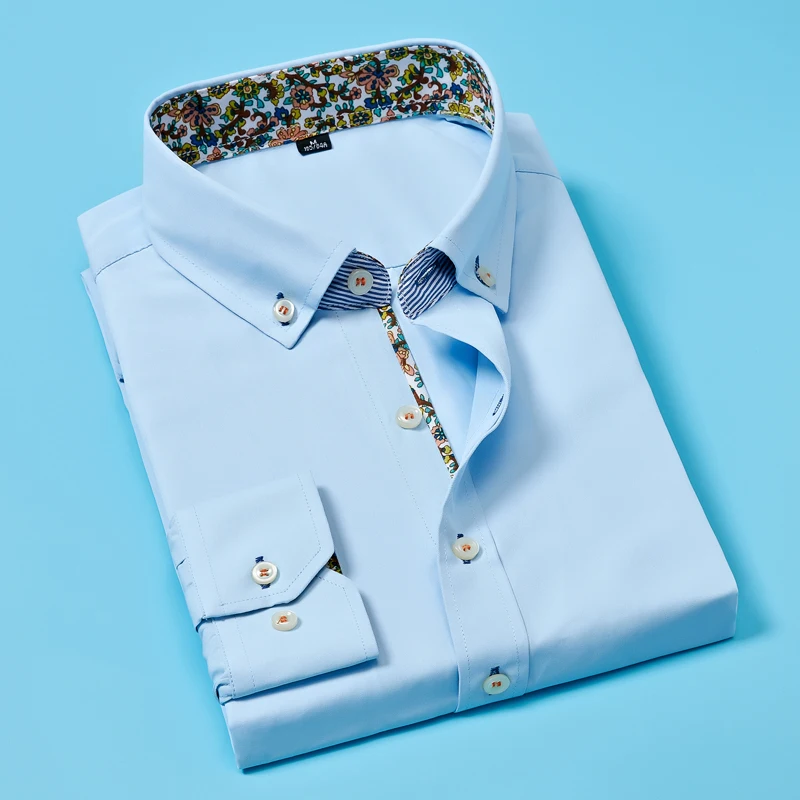 

Men Shirt Long Sleeve Floral Formal Fashion Print Casual Social Shirts Male Soft Comfortable Slim Top Blouse