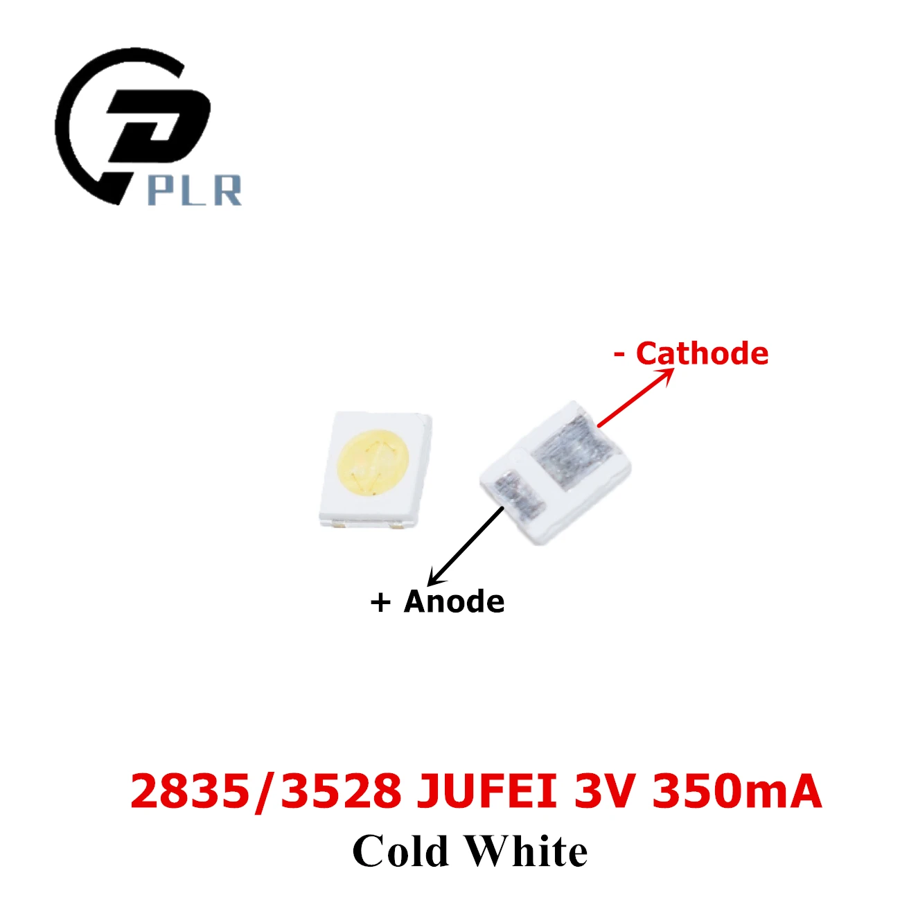 1000 шт./лот Jufei 1 Вт 2835 3 в SMD светодиодный 3528 88LM холодный белый для ТВ/ЖК-подсветки применение
