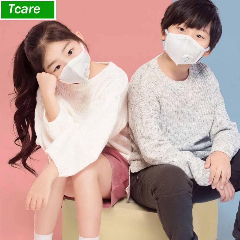 

1Pcs Kids PM2.5 Anti Pollution Mask Outdoor Protection N95 Non-woven Fabric Dust Mouth Mask 4 Layer Breathing Valve Filter