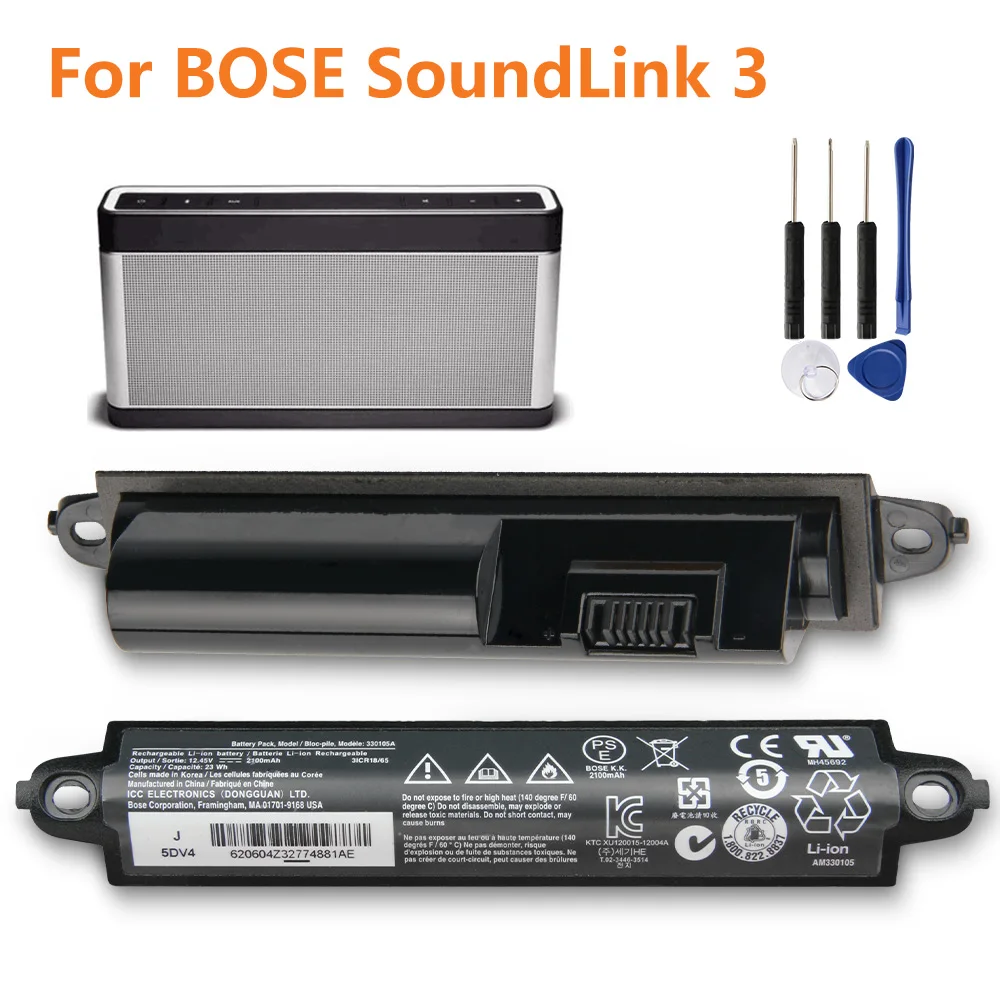 

Original Replacement Battery 359495 330107 330105 330105A 330107A 359498 For BOSE SoundLink III SoundLink 3 Authentic 2230mAh