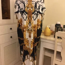 Новинка, Африканский бриллиант, хлопок, шифон, длинное Дашики платье для леди, Длина: 140 см, ширина: 120 см