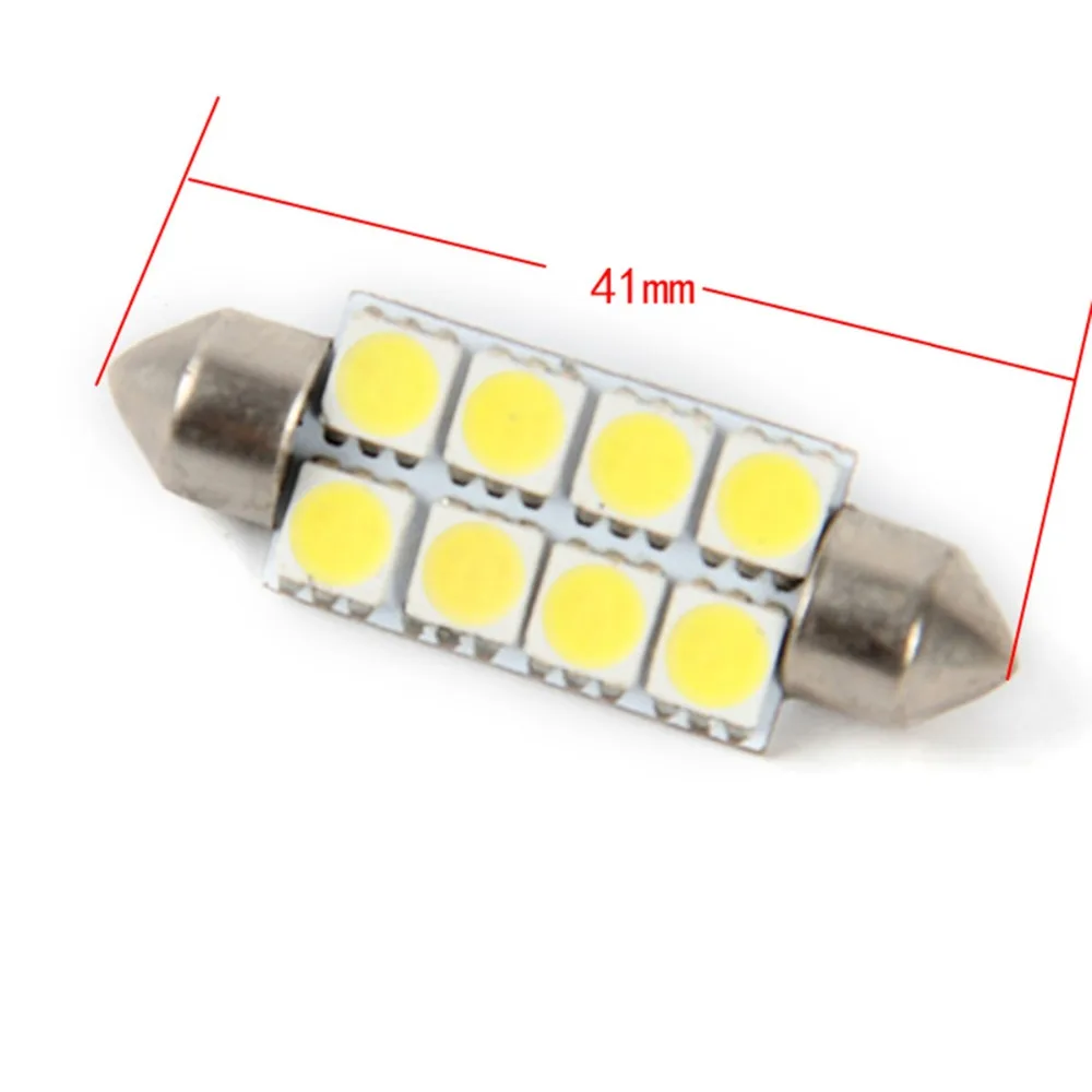POSSBAY 10x41 мм 5050 8SMD белый микро общий интерьер автомобиля фестон купольная лампа