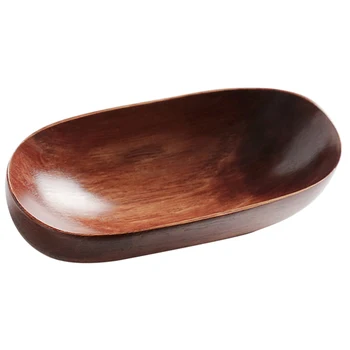 

Wooden Dried Fruit Dish Solid Wood Tableware Food Serving Tray Desserts Snack Dishes Household Plate Kitchen Dinnerware Supply