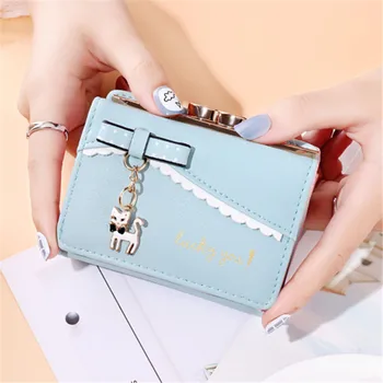 

Short Wallet Female Purse Card Holder Hasp Women Wallets Lichee Small Wallet Bag Coin Bag Pouch Billetera Portemonnee carteira