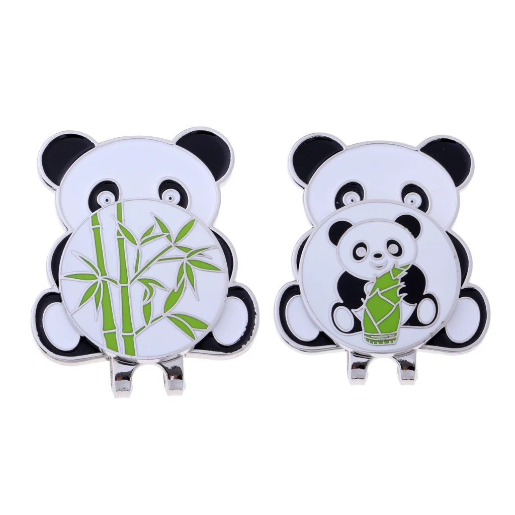 

Alloy Golf Cute Panda Hat Cap Clip with Magnetic Detachable Ball Marker Golf Accessory Gift Club Giveaways Prize