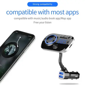 

Car MP3 Music Player Bluetooth 3.0 receiver FM transmitter Dual USB QC3.0 Charger U disk / TF Card lossless Music