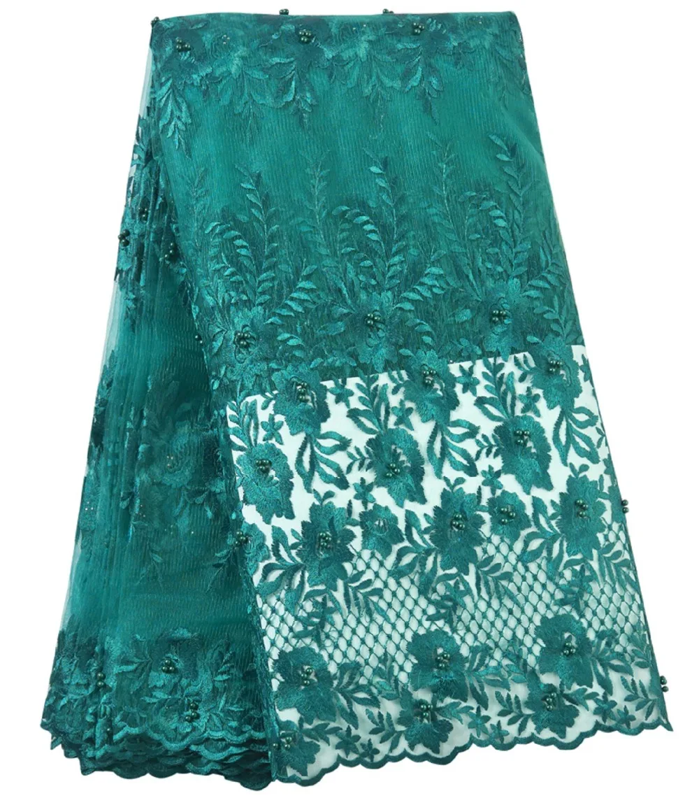 Африканская вышитая бисером кружевная ткань высокого качества кружевная нигерийская кружевная ткань повторяющаяся вышивка тюль французское кружево для свадебного платья