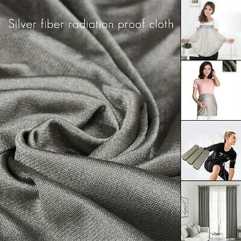 

70DB-90DB 100% Pure Silver Fiber Conductive Cloth Rayproof Lining RFID Shielding Fabric Mildew Proof Anti-radiation ESD Knitted