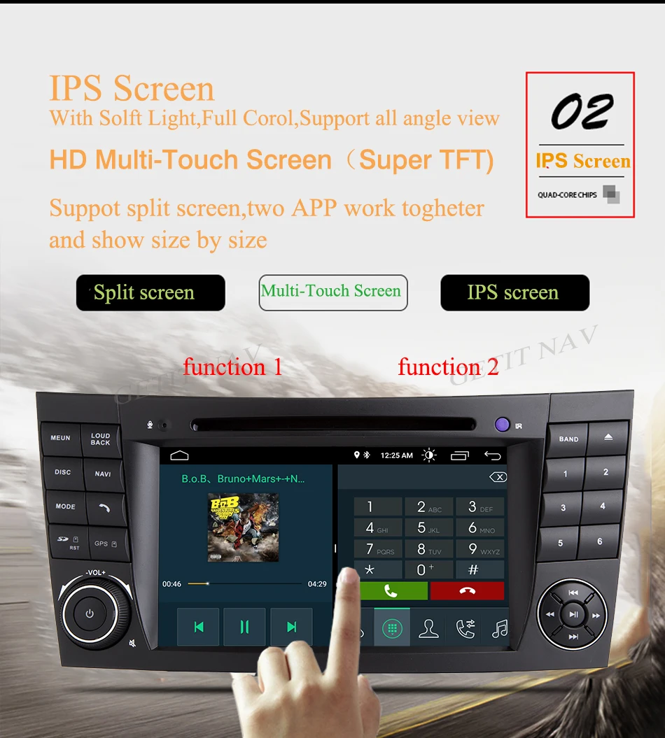 Top DSP IPS 4G 64G Android 9.0 2 din car DVD player For Mercedes Benz E-class W211 E200 E220 E300 E350 E240 E270 E280 CLS CLASS W219 3