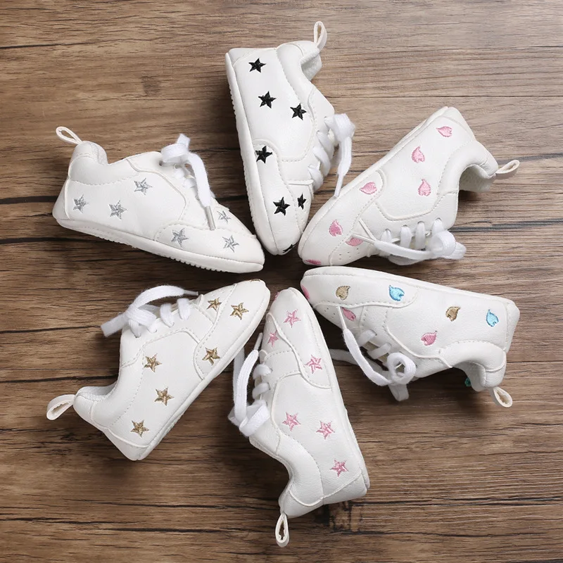 Casual Baby Shoes Infant Baby Girl Crib Shoes Cute Soft Sole Prewalker Sneakers Walking Shoes Toddler First Walker 2