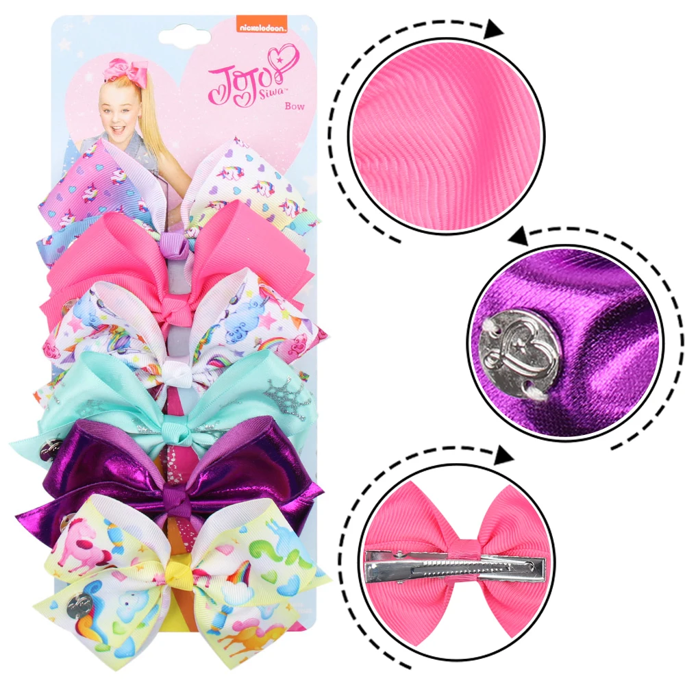 Бант Jojo Siwa JOJO BOWS с радужным принтом бант лента для девочек бутик ручной работы