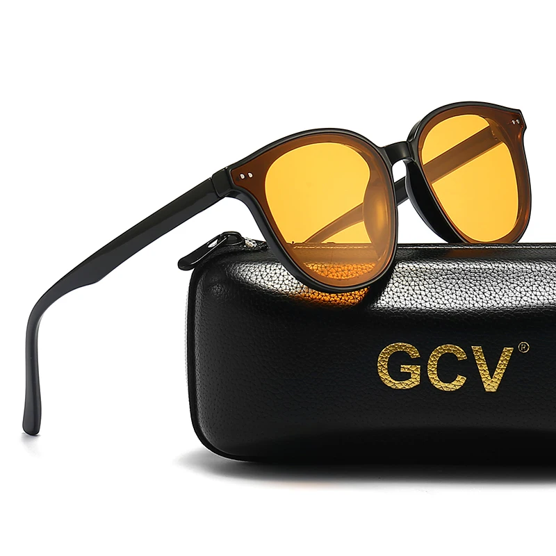 GCV Men Women Night Vision Sunglasses Goggles Yellow Orange G M Driving  Eyewear Polarized Sun Glasses for Nocturnal gafas de sol