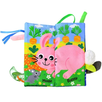 

NICEXMAS 1PC Educational Soft Early Learning Ocean Cloth Book Baby Cognitive Palm Book Fabric Toy for Kids Children