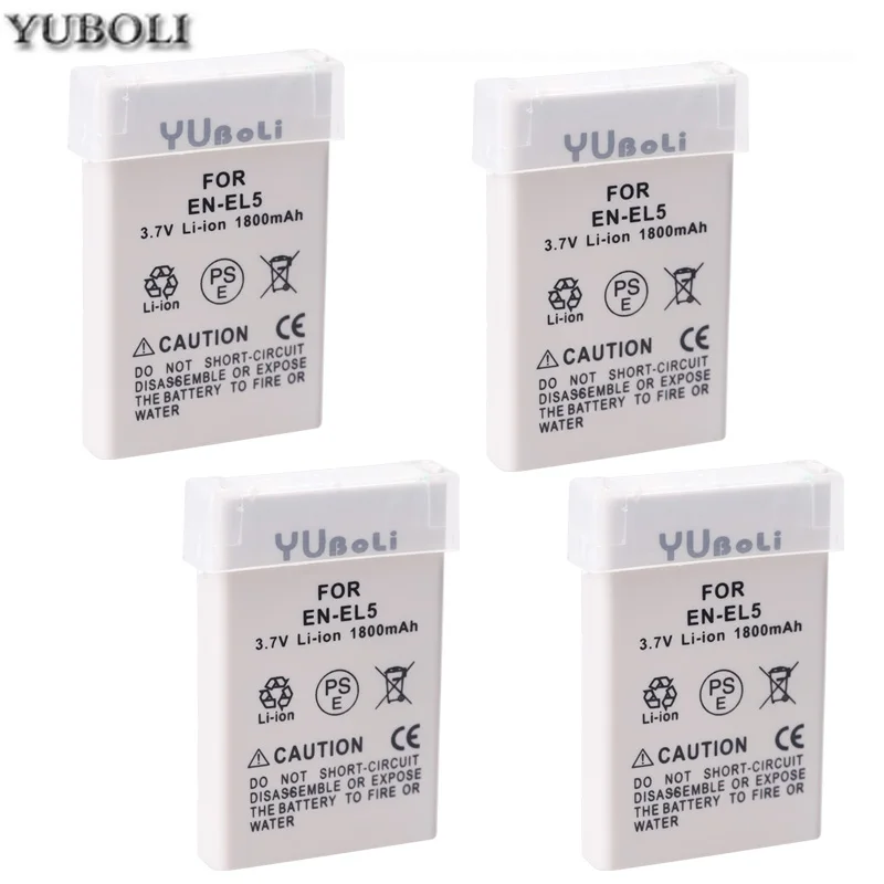 4battery 4x bateria EN EL5 EN-EL5 enel 5 ENEL5 батарея для NIKON COOLPIX P510 P530 3700 4200 5200 5900 S10 P4 P3 принадлежностей камеры экстремальной съемки - Цвет: 4battery