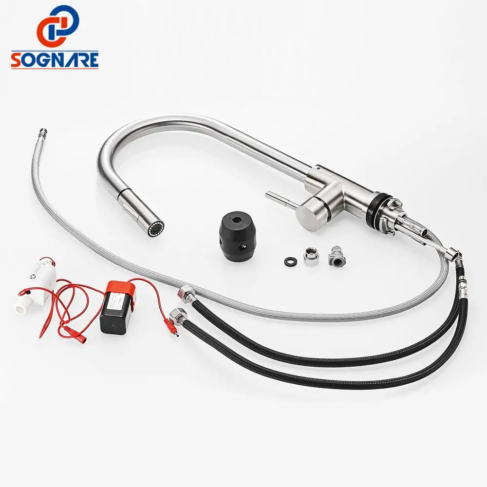  SOGNARE Touch Kitchen Faucet Lead-Free Brass Pull Out Touch Sensor Tap Touch Control Sensitive Fauc - 32916239935