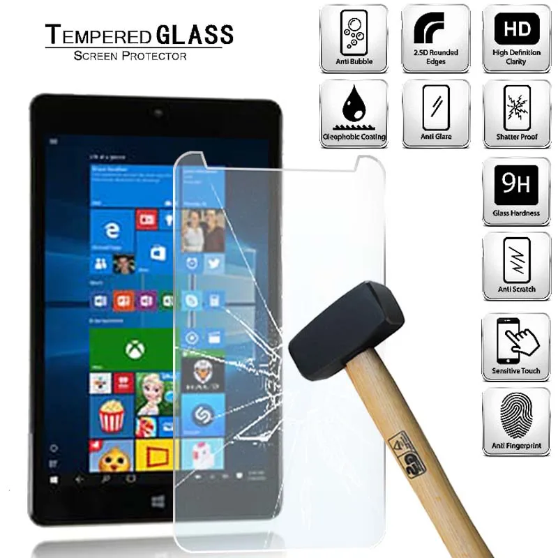 

Tablet Tempered Glass Screen Protector Cover for NuVision TM800P610L 8 Inch Tablet Explosion-Proof Tempered Film