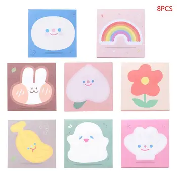 

8pcs Memo Pad Planner Sticky Notes Sticker Schedule Student Kawaii Stationery