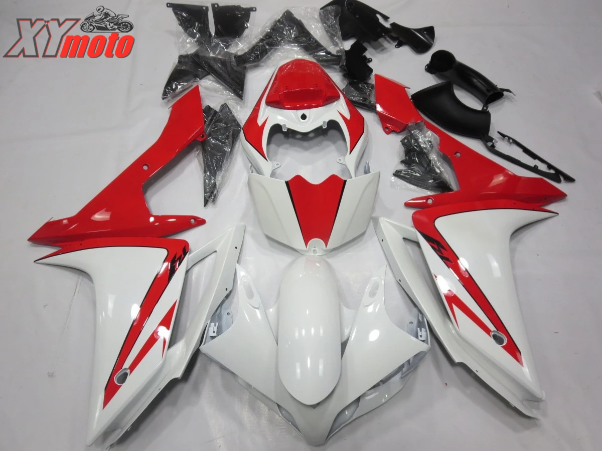 

Motorcycle Fairing Kit For Yamaha YZF1000 R1 07-08 Injection ABS Plastic Fairings R1 2007-2008 Gloss White and Red Bodyworks