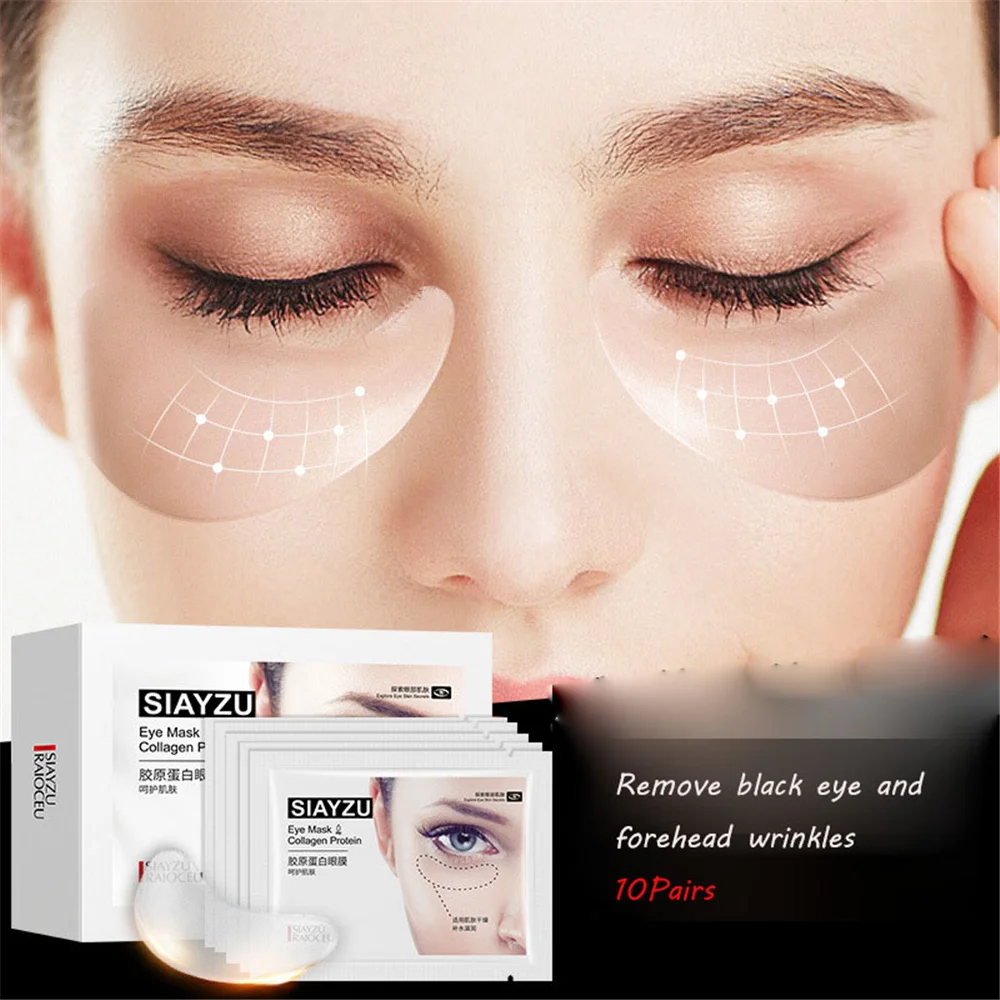 

10 Pars Collagen Protein Patches For Eyelash Extension Under Eye Pads Paper Patches Pink Lint Free Stickers For False Eyelashes
