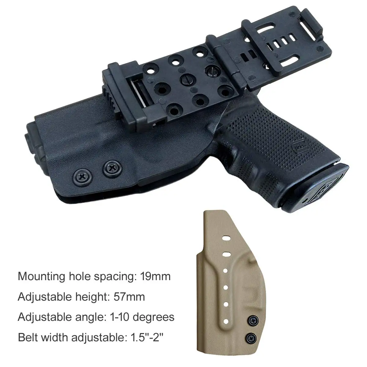 B Bluetac IWB Holster Fits Glock 19/MOS/19X/23/25/32/44/45 In Right Hand, Works - Foto 2