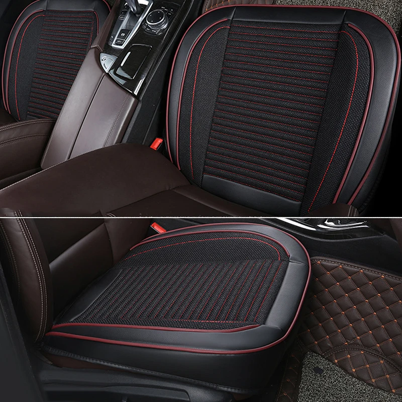 Fochutech Seatbelt Cover Shoulder Strap 2 Packs Linen Car Seat Shoulder Pads Seatbelt Pillow Red+Black A Must Have for a More Comfortable Driving Breathable /& Skincare Seatbelt Cushion