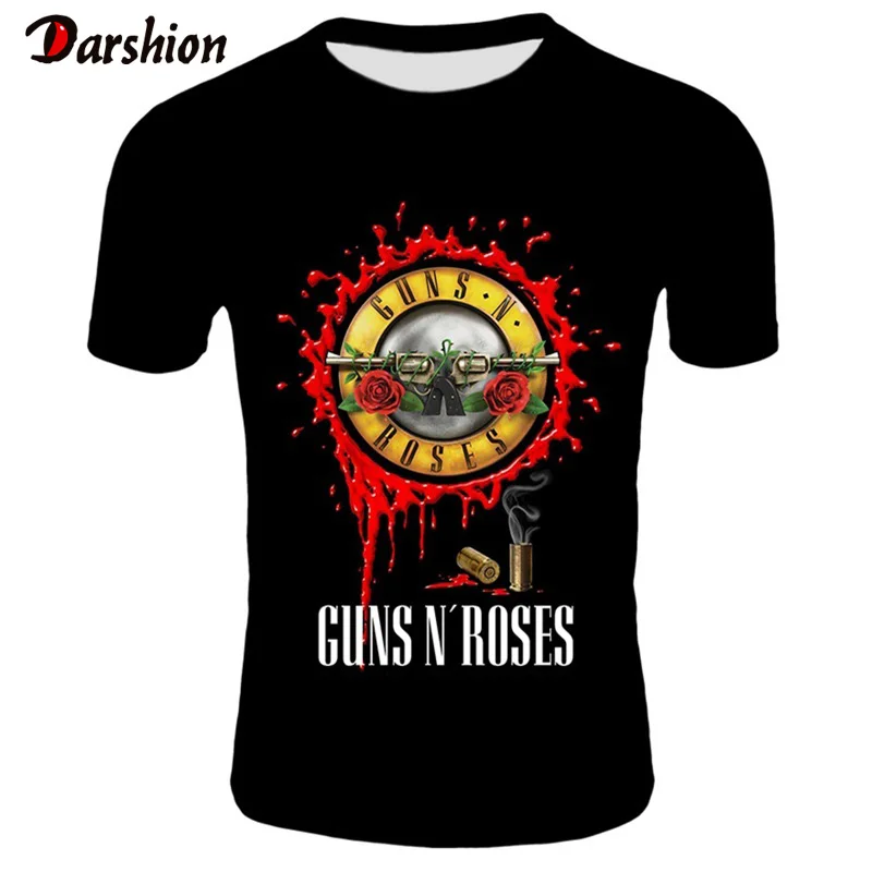 Новая модная футболка в стиле панк Мужская черная с надписью Guns N Roses топы из
