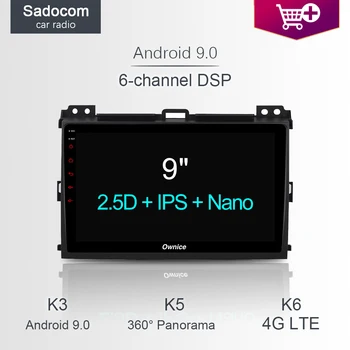 

9" DSP Car DVD Player 64GB ROM 4GB RAM 4G LTE GPS map WIFI BT RDS Radio TPMS Android 8.1 For Prado 2004 - 2009 Land Cruiser 2003