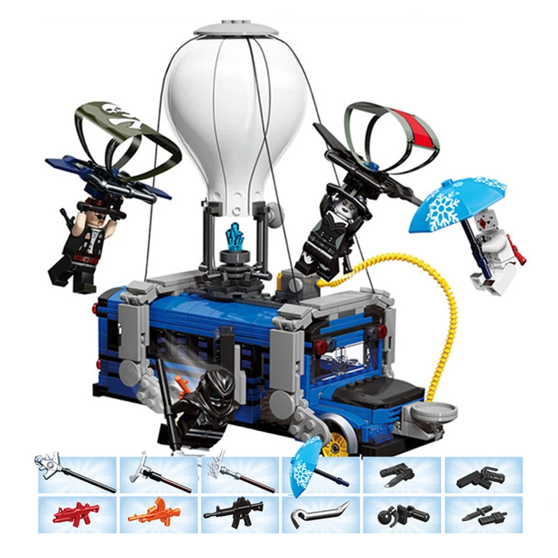 

Building Blocks Fit LegoINGlys 554Pcs Creator Series Fortress Night Airplane MOC Model With Weapon Figures Kids Toys Gifts