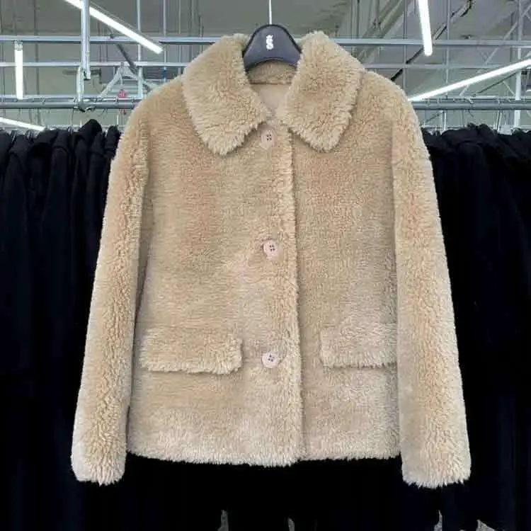 see picture Зимние пальто женские теплые шерстяные флисовые куртки из шерсти Короткие пальто желтый синий красный черный верхняя одежда - Цвет: see picture