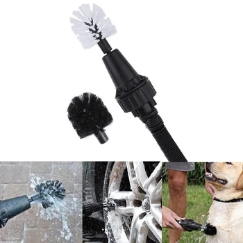 

TiOODRE Car Handle Washing Brush Clean Tools Water-driven Rotating Cleaning Brush For Car Motorcycle Bicycle Wheel Tire Brush