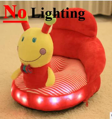 SHUJIN освещение Пение Плюшевый мини-диван ребенок учится сидеть обеденный стул ребенок моющийся Колыбель стул мультфильм милый детский диван - Цвет: No Light-13