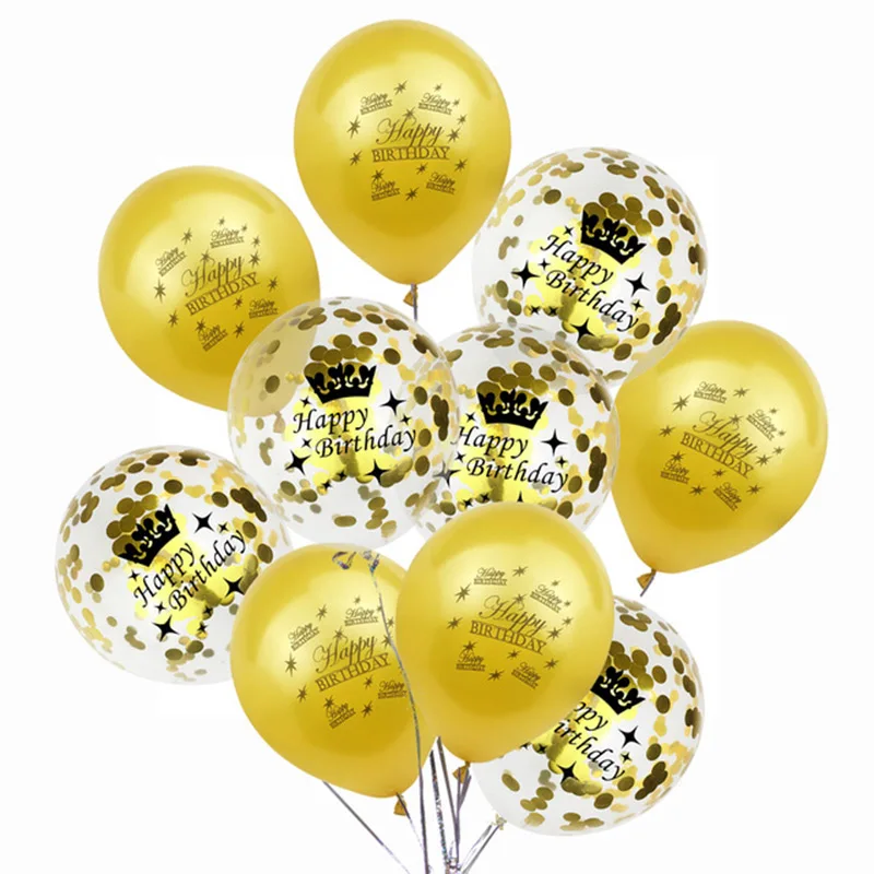 Amawill С Днем Рождения украшения шары для 70-ых взрослых с золотой воздушный шар "Конфетти" 70 лет вечерние принадлежности 75D - Цвет: NO.2