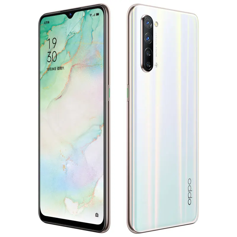 DHL Быстрая сотовый телефон Oppo Reno 3 5G MTK6873 6," 2400X1080 12 Гб ОЗУ 128 Гб ПЗУ МП 5 камер VOOC экран отпечатков пальцев