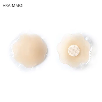 

Reusable Women Nipple Cover Silicone Breast Petals Sticker Charm Boob Tape Invisible Adhesive Push Up Sexy Backless Breast Cover