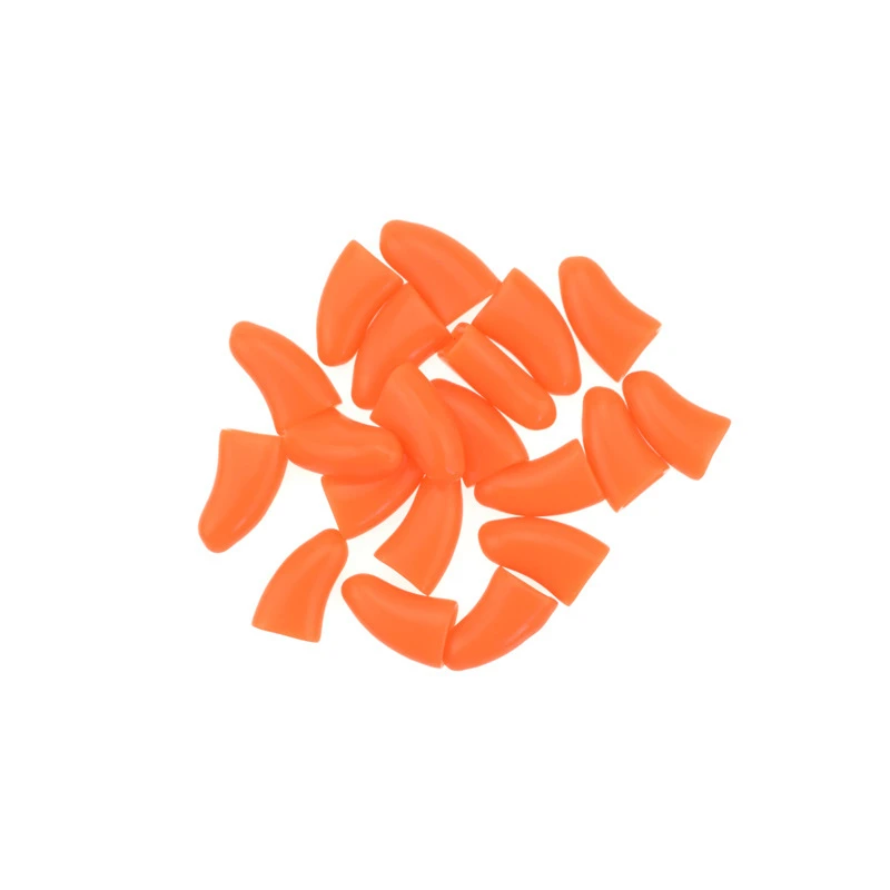 Orange 20 шт собачьи и кошачьи колпачки для ногтей, мягкие силиконовые накладки для ногтей против царапин в виде лап, для ухода за щенком, для ухода за ногтями, для собак, кошек, принадлежности для ухода за ногтями - Цвет: Orange