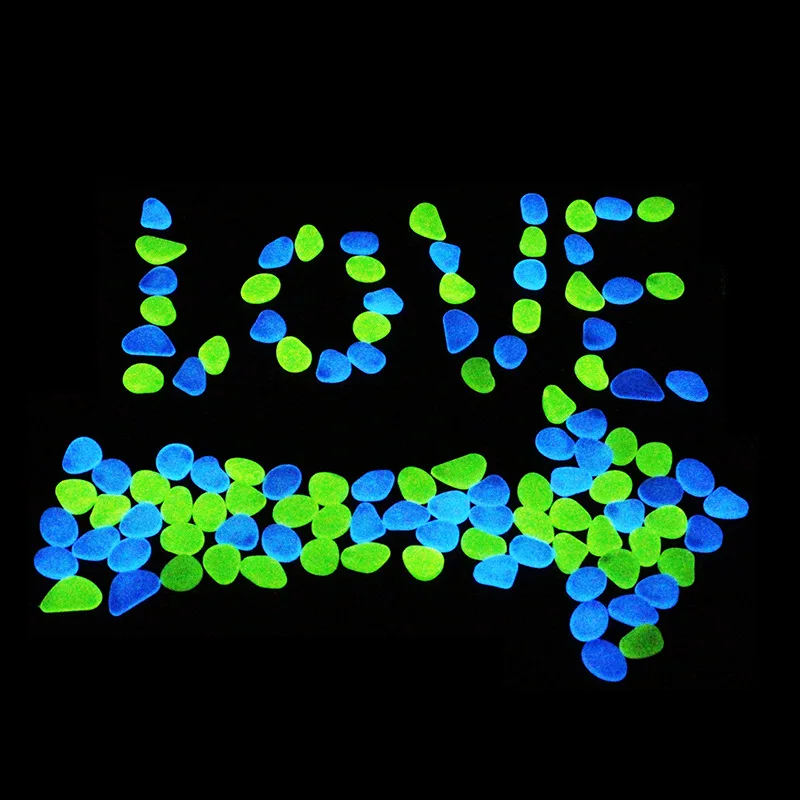 Luminous Stones Glow in the Dark Garden Pebbles Fish Tank Glow Stone Decoration Walkways Path Patio Lawn Yard Decor Mix Color